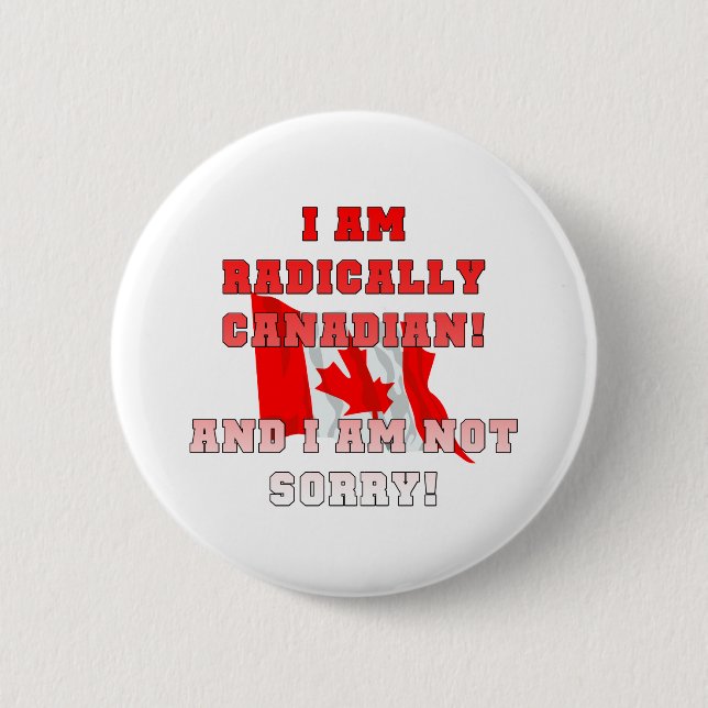 Badge Rond 5 Cm Radical canadien (Devant)
