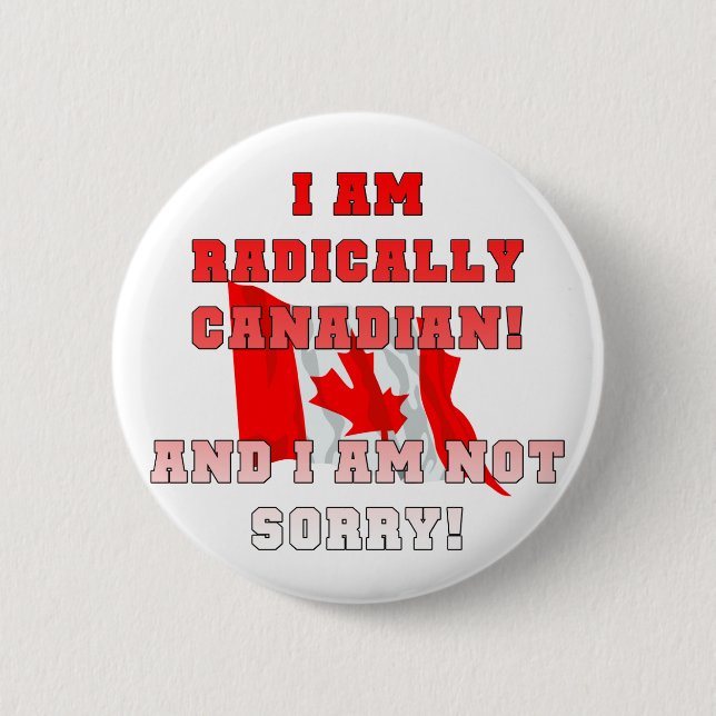 Badge Rond 5 Cm Radical canadien (Devant)