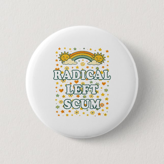 Badge Rond 5 Cm Radical Left S Funny Sarcastic Quote  (Devant)