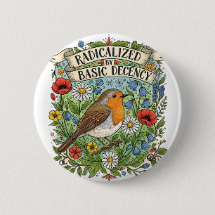 Badge Rond 5 Cm Radicalisé par l'esthétique de la décence élémenta