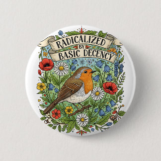 Badge Rond 5 Cm Radicalisé par l'esthétique de la décence élémenta