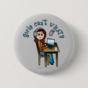 Badge Rond 5 Cm Radiodiffuseur (léger)