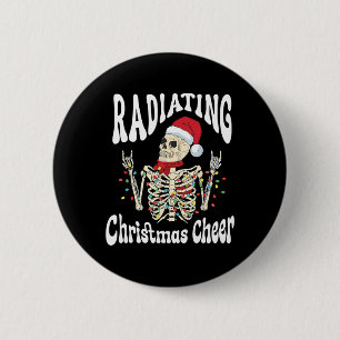 Badge Rond 5 Cm Radiologie diffusant la joie de Noël Technicien en