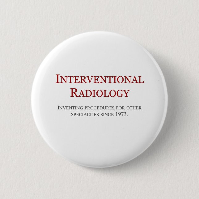 Badge Rond 5 Cm Radiologie interventionnelle (Devant)