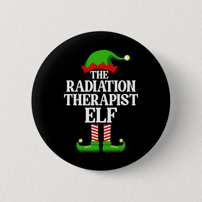 Badge Rond 5 Cm Radiothérapeute Elf Family Matching Group Chri (Devant)
