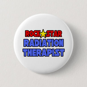 Badge Rond 5 Cm Radiothérapeute Rock Star