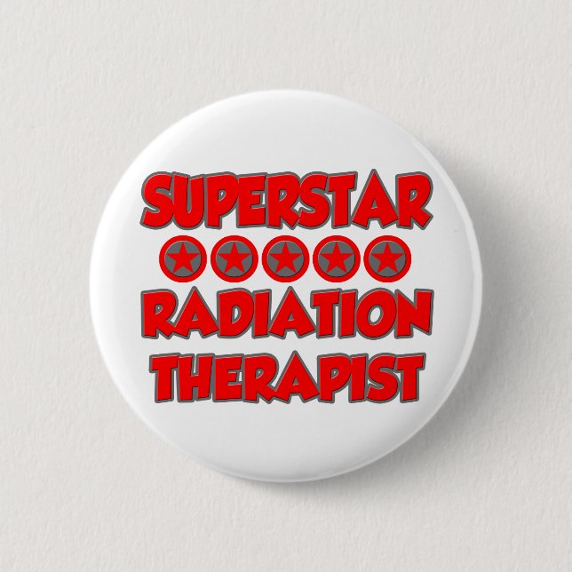 Badge Rond 5 Cm Radiothérapeute Superstar (Devant)