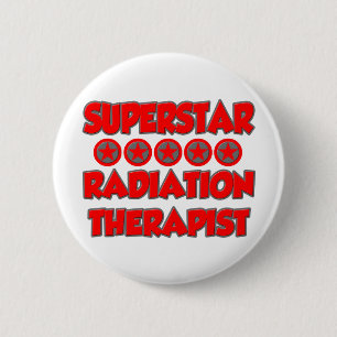 Badge Rond 5 Cm Radiothérapeute Superstar