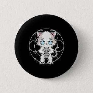 Badge Rond 5 Cm Ragdoll Chat Anime Kitten Dyslexie Sensibilisation
