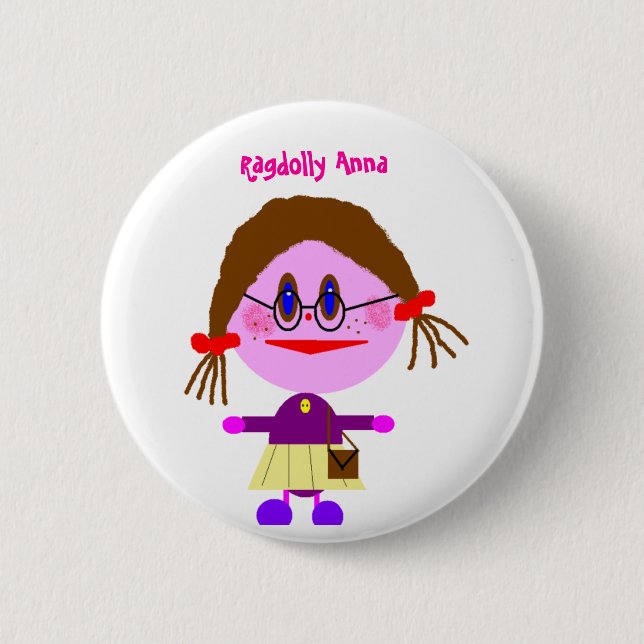 Badge Rond 5 Cm Ragdolly Anna (Devant)
