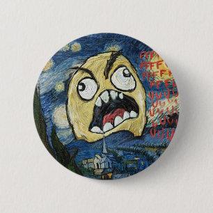 Badge Rond 5 Cm Rage Face Mème Face Comic Classy Peinture