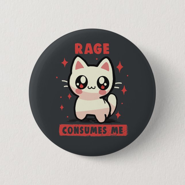 Badge Rond 5 Cm Rage me consomme (Devant)