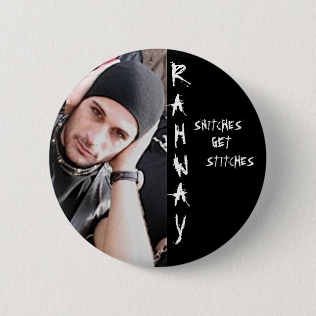 Badge Rond 5 Cm RAHWAY, pifs, obtiennent, Pin de points (Devant)