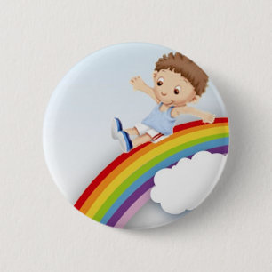 Badge Rond 5 Cm Rainbow