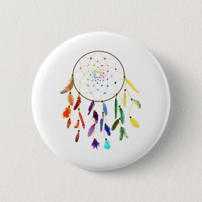 Badge Rond 5 Cm Rainbow Dream Catcher (Devant)