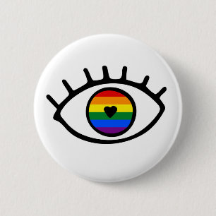Badge Rond 5 Cm Rainbow eye