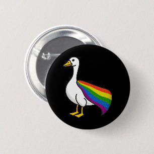 Badge Rond 5 Cm Rainbow Goose LGBTQ Pride gay transgenre LGBTQ+