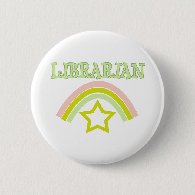 Badge Rond 5 Cm Rainbow Librarian (Devant)
