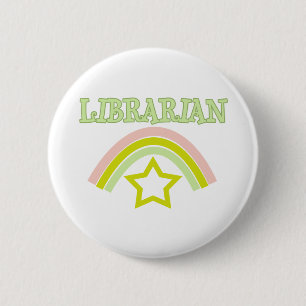 Badge Rond 5 Cm Rainbow Librarian