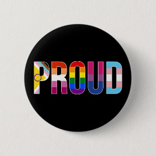 Badge Rond 5 Cm Rainbow Pride 'Fière' : couleur du drapeau LGBTQ