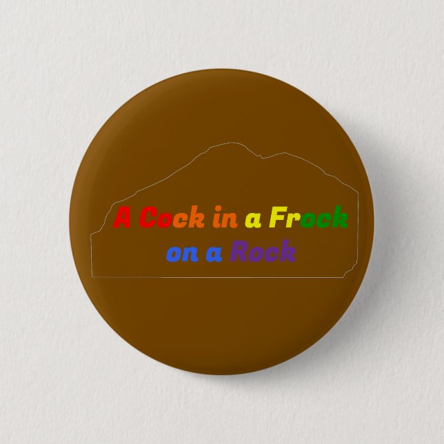 Badge Rond 5 Cm Rainbow Priscilla Rock Frock (Devant)