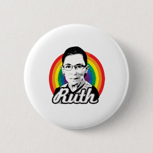 Badge Rond 5 Cm Rainbow Ruth - Politique LGBT -