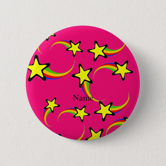 Badge Rond 5 Cm Rainbow Shooting Stars Thunder_Cove (Devant)