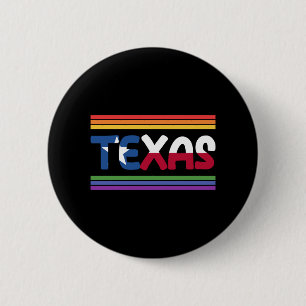 Badge Rond 5 Cm Rainbow Texas Flag Design pour LGBT+ Texans C