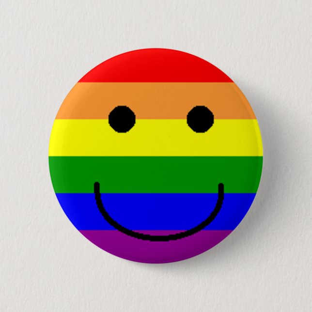 Badge Rond 5 Cm rainbowsmiley (Devant)