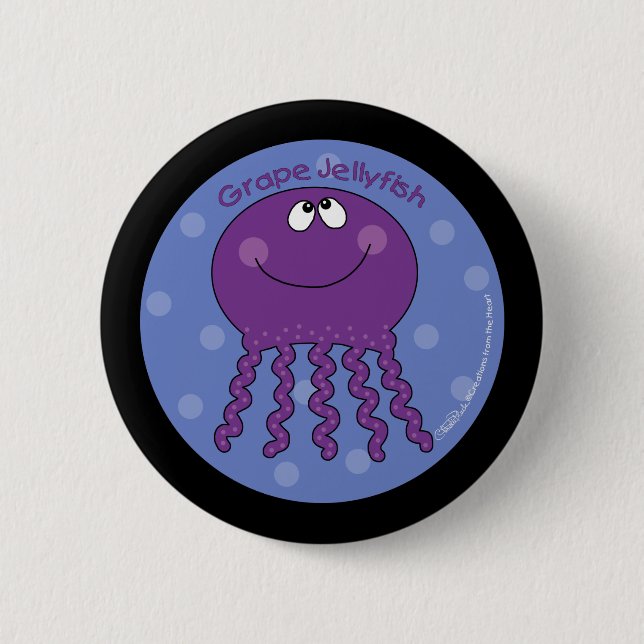 Badge Rond 5 Cm Raisin (Devant)