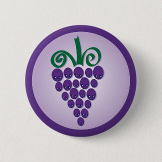 Badge Rond 5 Cm Raisins de Kawaii