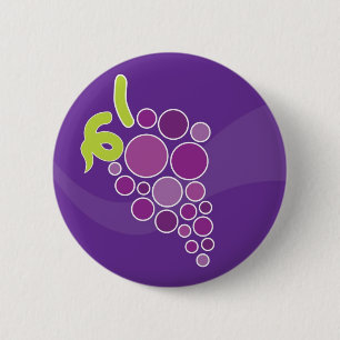 Badge Rond 5 Cm Raisins pourpres