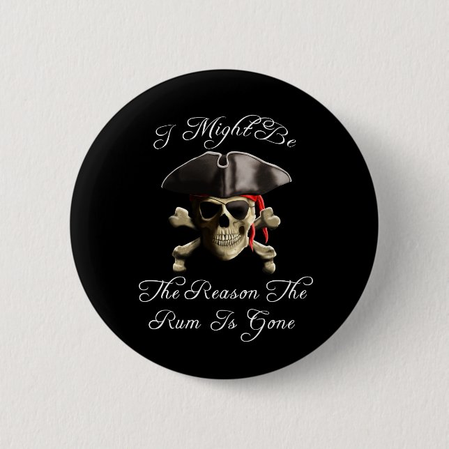 Badge Rond 5 Cm Raison Pour Laquelle Le Rhum Est Partis Pirate Sku (Devant)