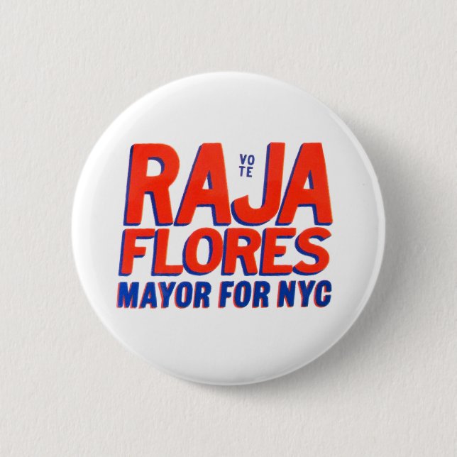 Badge Rond 5 Cm Raja Flores pour maire (Devant)