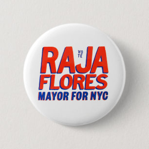 Badge Rond 5 Cm Raja Flores pour maire