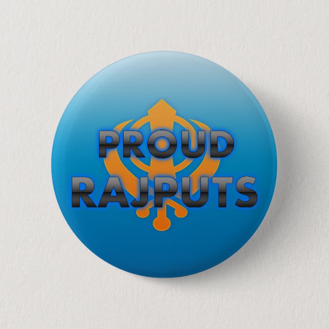 Badge Rond 5 Cm Rajputs fier, fierté de Rajputs (Devant)