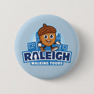 Badge Rond 5 Cm Raleigh Randonnées pédestres Cute Acorn Button