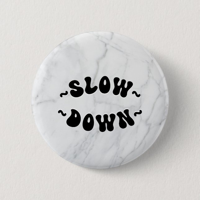 Badge Rond 5 Cm Ralentir (Devant)