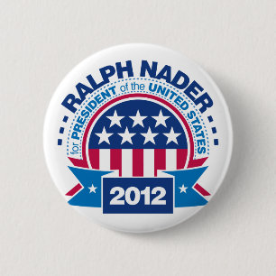 Badge Rond 5 Cm Ralph Nader pour le président 2012