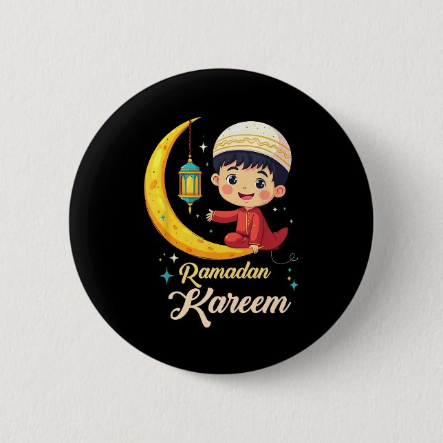Badge Rond 5 Cm Ramadan Kareem (Devant)