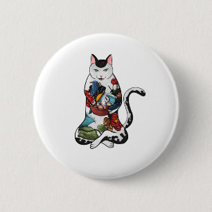 Badge Rond 5 Cm ramen cat