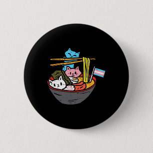 Badge Rond 5 Cm Ramen Cat Transgenre Lgbt Trans Pride Janpanese N