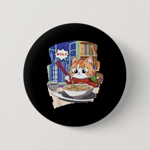 Badge Rond 5 Cm Ramen Kawaii Cat Anime