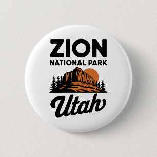 Badge Rond 5 Cm Randonnée Camping Parc national de Zion Utah Publi