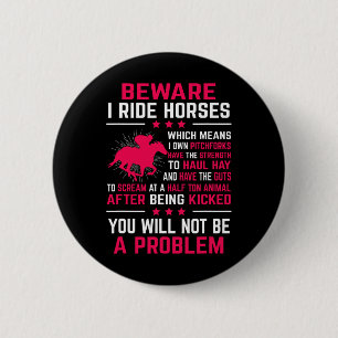 Badge Rond 5 Cm Randonnée Chevaux Cheval Équitation cavalier équit