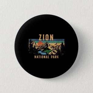 Badge Rond 5 Cm Randonnée dans le désert du parc national de Zion