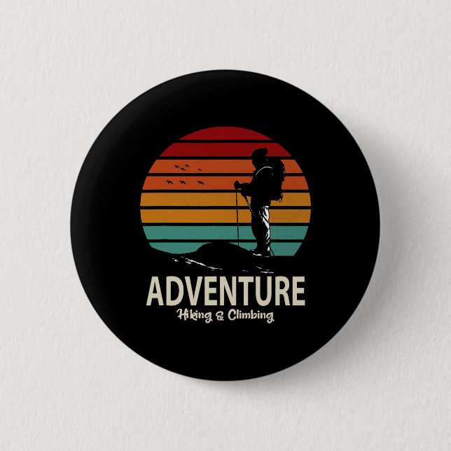 Badge Rond 5 Cm Randonnée et escalade d'aventure  (Devant)