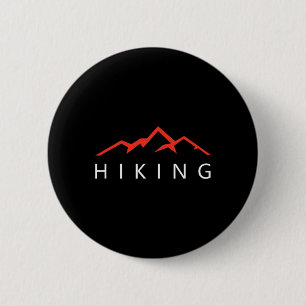Badge Rond 5 Cm Randonnée Montagnes Cool Randonneur
