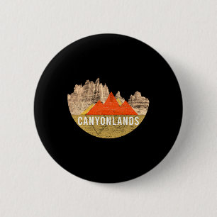 Badge Rond 5 Cm Randonnée montagneuse vintage Usa - Canyonlands Na