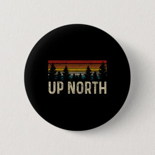 Badge Rond 5 Cm Randonnée vintage nordique nature camping Alaska P